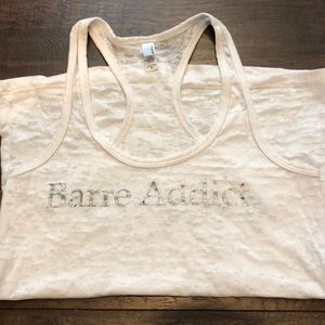 barre addict tank white Medium